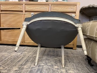 Lot 555 - A pair of Louis XVI-style painted wooden fauteuils