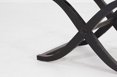 Lot 557 - An ebonised wooden stool by Paolo Moschino