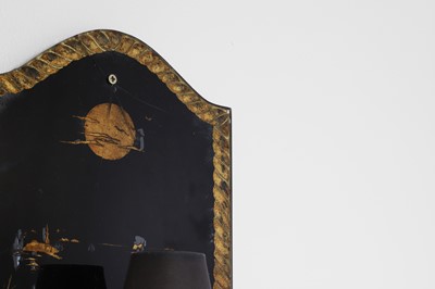 Lot 329 - A pair of verre églomisé wall sconces