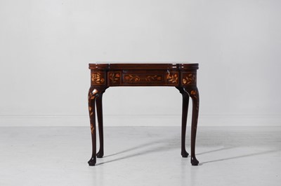 Lot 345 - A mahogany and marquetry card table