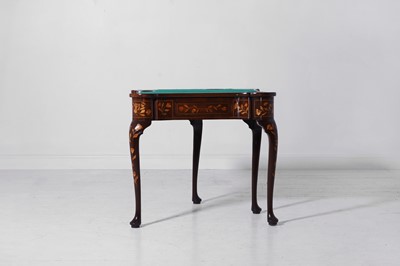 Lot 345 - A mahogany and marquetry card table