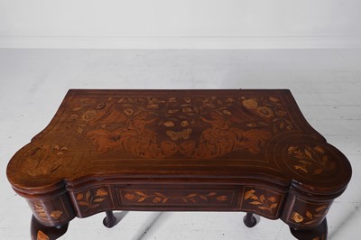 Lot 345 - A mahogany and marquetry card table