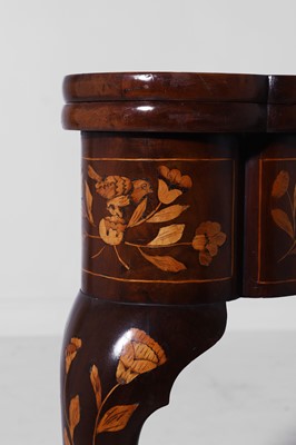 Lot 345 - A mahogany and marquetry card table