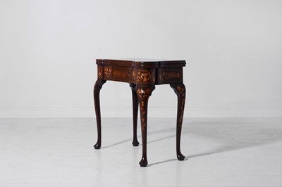 Lot 345 - A mahogany and marquetry card table