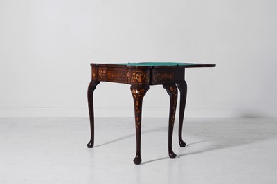 Lot 345 - A mahogany and marquetry card table
