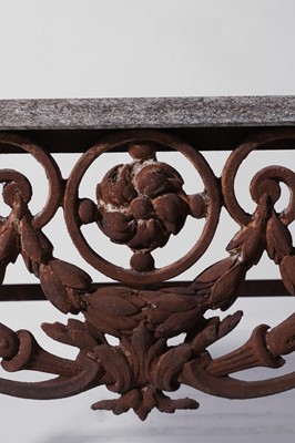 Lot 324 - A cast iron console table in the Louis XVI style