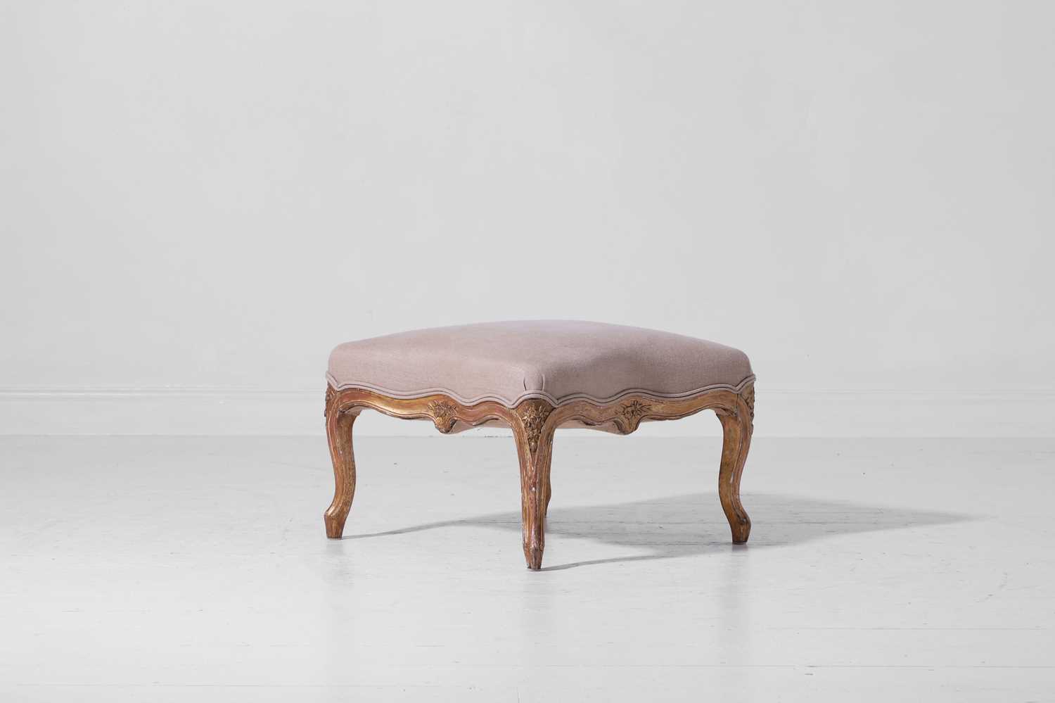 Lot 331 - A Louis XV-style carved giltwood stool
