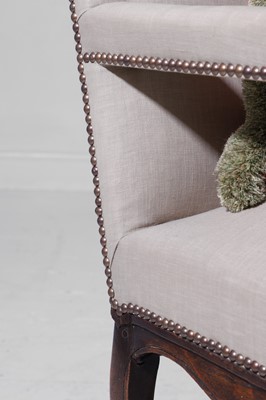 Lot A pair of Louis XV provincial walnut and beech fauteuils