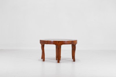 Lot 348 - A sectional burr yew coffee table