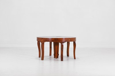 Lot 348 - A sectional burr yew coffee table