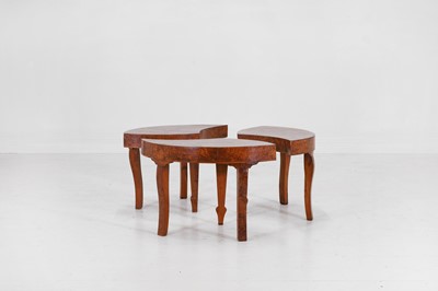 Lot 348 - A sectional burr yew coffee table
