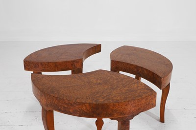 Lot 348 - A sectional burr yew coffee table
