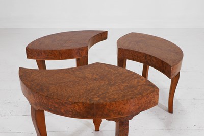 Lot 348 - A sectional burr yew coffee table