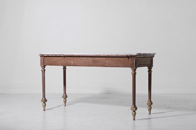 Lot 337 - A Louis XVI-style giltwood and marble side table