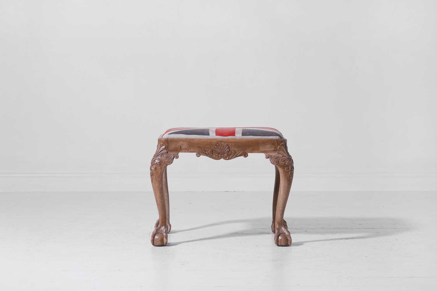 Lot 351 - A George II-style walnut stool