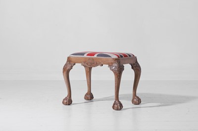 Lot 351 - A George II-style walnut stool