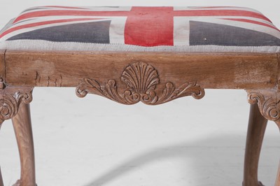 Lot 351 - A George II-style walnut stool
