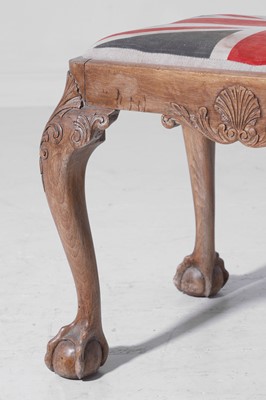 Lot 351 - A George II-style walnut stool
