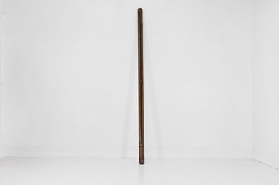 Lot 346 - A folding studded-leather library ladder