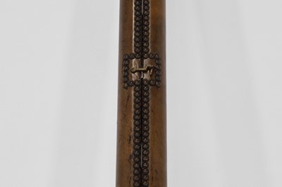 Lot 346 - A folding studded-leather library ladder