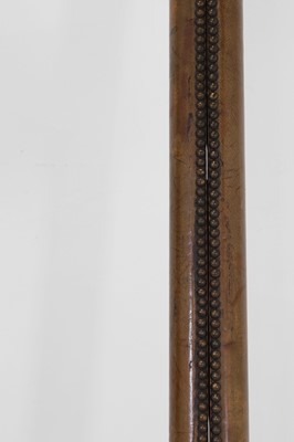 Lot 346 - A folding studded-leather library ladder