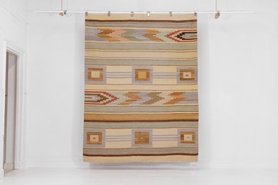 Lot 338 - A flat-weave wool rug of Scandinavian design