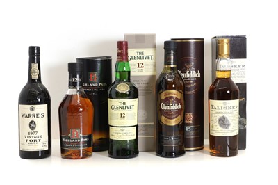 Lot 283 - A selection of Scotch whiskies and Vintage Port