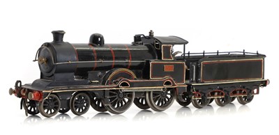 Lot 280 - A gauge 1 clockwork 4-4-0 locomotive and tender