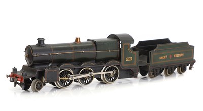 Lot 279 - An O gauge clockwork Great Western locomotive and tender