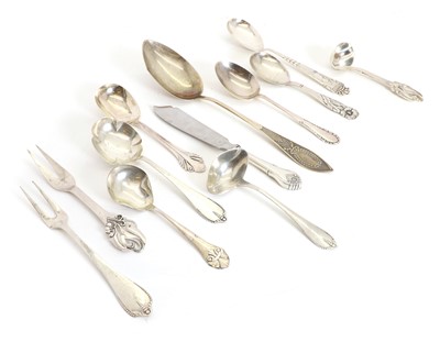 Lot 29 - A collection of silver Danish cutlery