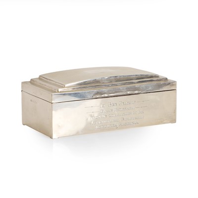Lot 20 - A silver cigarette box