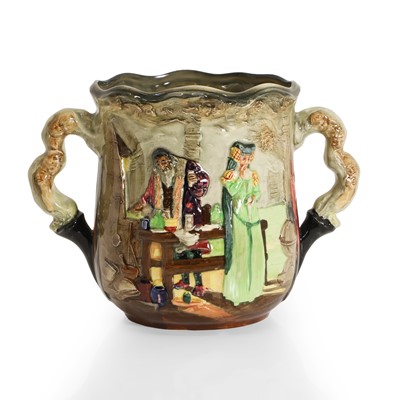 Lot 140 - Royal Doulton 'The Apothecary' twin handled tankard
