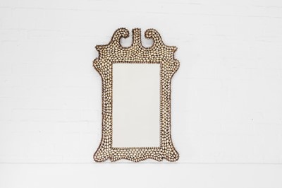 Lot A shell-encrusted pier mirror attributed to Anthony Redmile