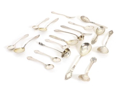 Lot 38 - A collection of silver Danish dessert spoons