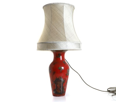 Lot 427 - A red Decalcomania vase