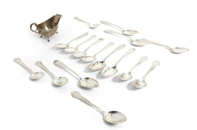 Lot 27 - A collection of Danish silver spoons