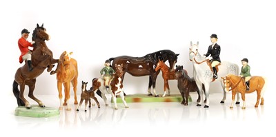 Lot 164 - A group of eight Beswick pottery horses