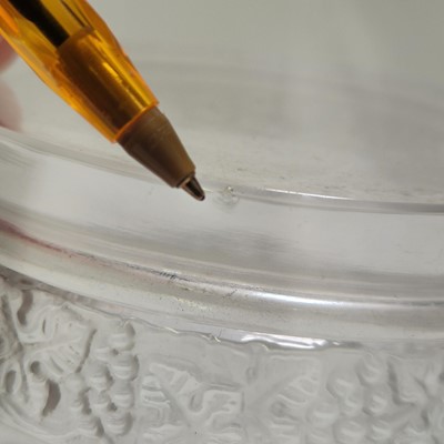 Lot 119 - A pair of Lalique 'Ricquewihr' glass vases or 'Lave-raisins'