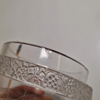Lot 119 - A pair of Lalique 'Ricquewihr' glass vases or 'Lave-raisins'