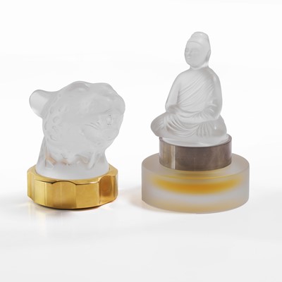 Lot 131 - A Lalique glass 'Bouddha' scent bottle