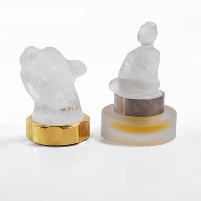 Lot 131 - A Lalique glass 'Bouddha' scent bottle