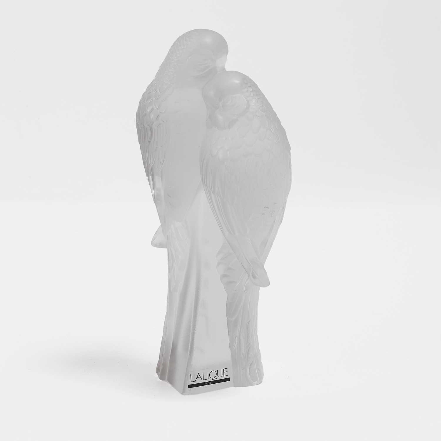 Lot 115 - A Lalique 'Parakeets' glass figure