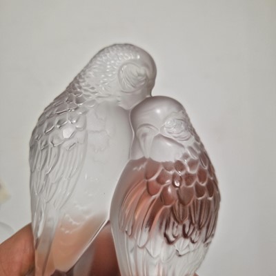 Lot 115 - A Lalique 'Parakeets' glass figure