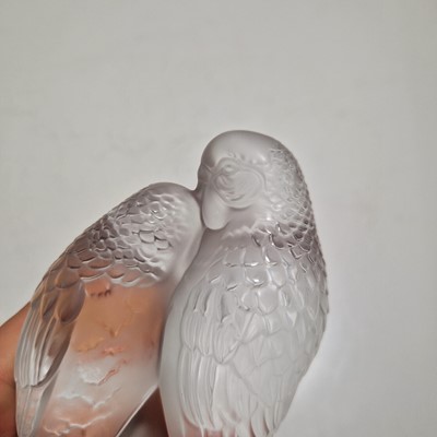 Lot 115 - A Lalique 'Parakeets' glass figure