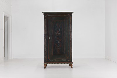 Lot 243 - A small Alpine painted pine cupboard