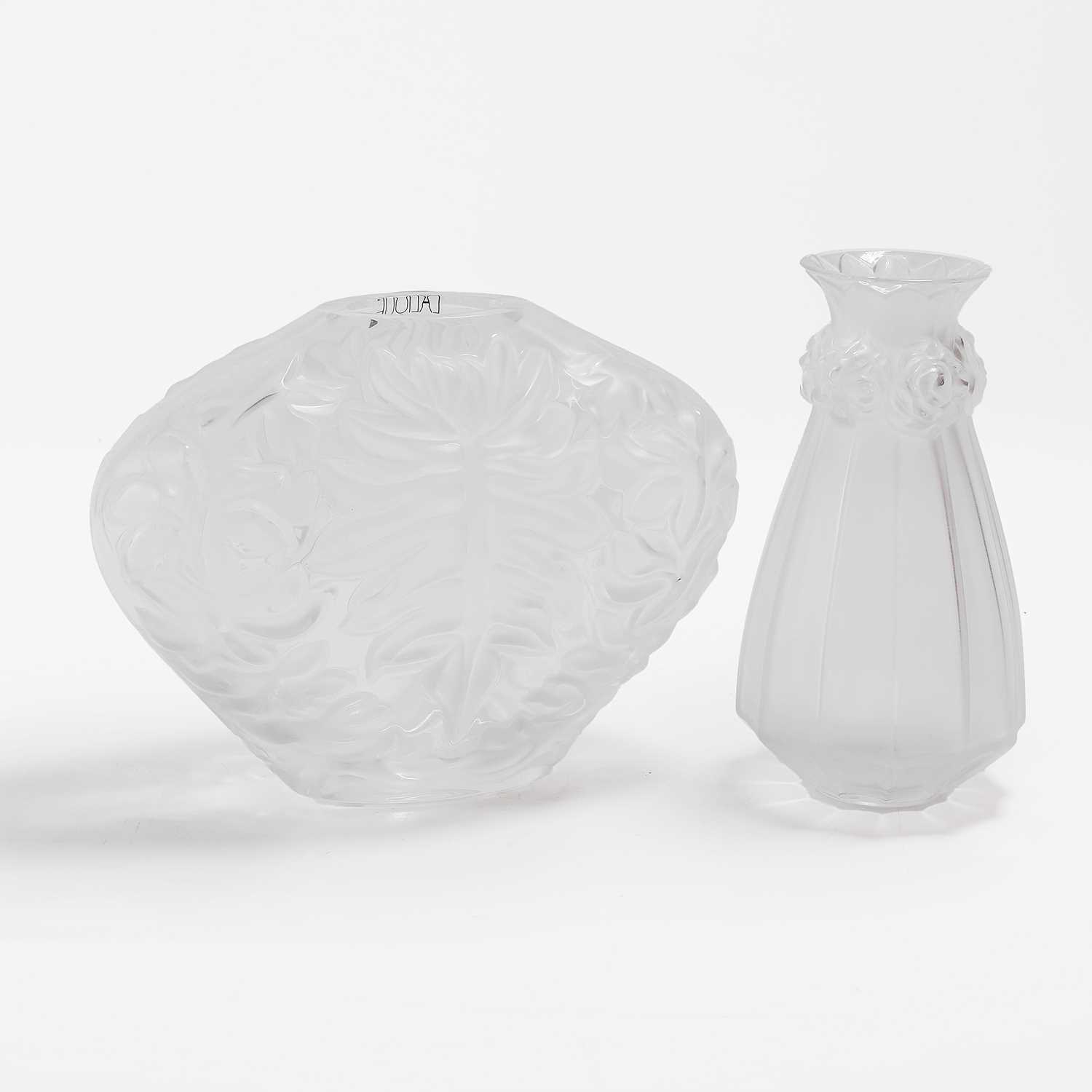 Lot 121 - Two Lalique glass vases