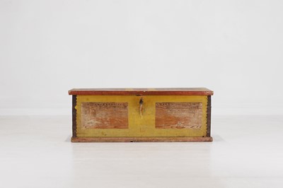 Lot 452 - A painted pine chest