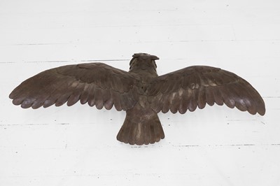 Lot 420 - A bronzed-metal owl ceiling light