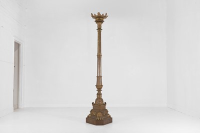 Lot 447 - A Regency-style gilt bronze torchère