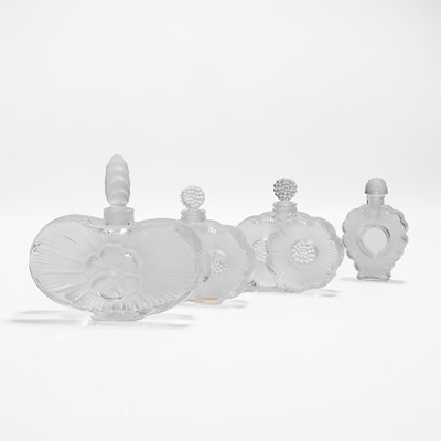 Lot 125 - A group of Lalique glass scent bottles